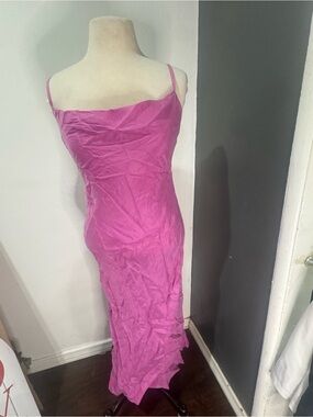 Self Contrast Pink Dress
